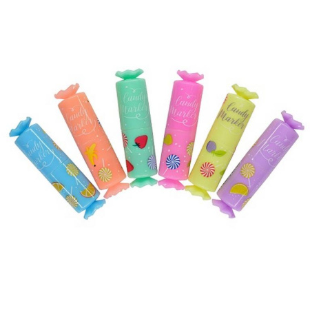 Текст-маркер Bruno Visconti "CandyMarker" ассорти (желт, зелен, розов, оранж, голуб, сирен)