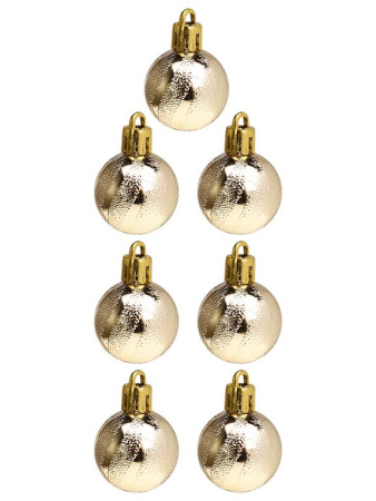Набор шаров  цвет золото  30 мм 64 шт "Волшебство" (ассорти)