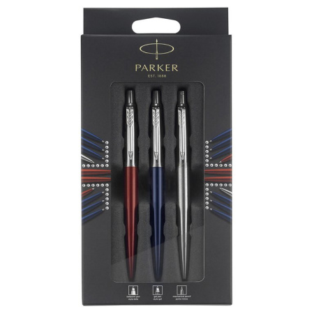 Набор подарочный Parker (ручка шарик. + ручка гелевая + механ. карандаш Jotter London Trio)