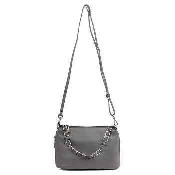 Сумка женская Palio 25х18х10 см, нат. кожа, серый