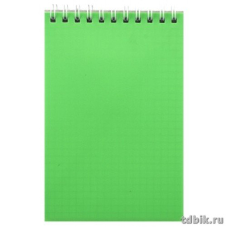 Блокнот А6  40л., 105*148 мм, на гребне, зеленый