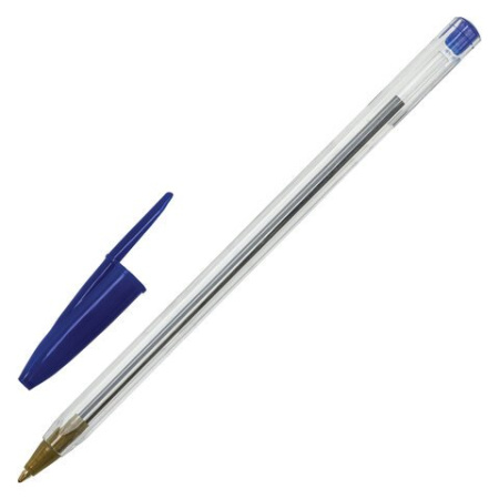 Ручка шариковая  ЭКОНОМ STAFF "Basic BP-04"  1,0мм синяя (стерж.125мм, линия 0,5мм) однораз.