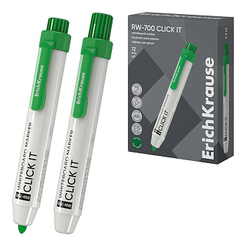Маркер для доски ErichKrause (автоматический) 2 мм зеленый круг.