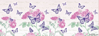 Обложка для студенческого билета из ПВХ  7,8*21,2 "Бабочки на белом"