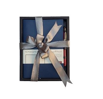 Набор подарочный BrunoVisconti "MERCURY" (ТЕМНО-СИНИЙ ЕЖЕДНЕВНИК А5 + РУЧКА)