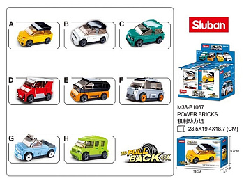 Конструктор пластиковый   АССОРТИ "Электромобиль" Sluban