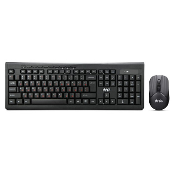 Клавиатура+мышь Hiper OSW-2100, беспроводная, мультимедийная, цв. черный