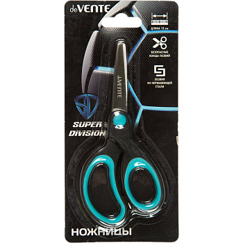 Ножницы 130 мм детские закругленные лезвия, рукоятка с резин. встав. deVENTE "Super Division"