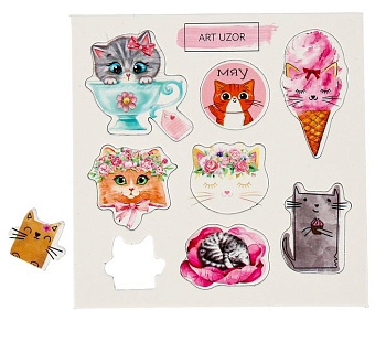Вырубные картинки "Кошечки" 10*10 см ART UZOR