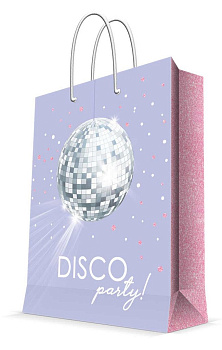 Пакет бумажный 18*23см ламинированный "Disco party"