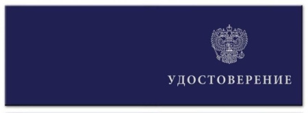 Бланк "Удостоверение" с гербом, синее