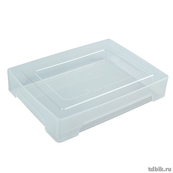 Контейнер для документов А4, прозрачный 245х330х63мм Стамм