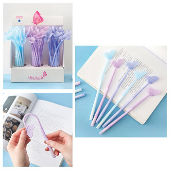 Ручка шариковая сувенирная "Бабочка" синяя, ассорти