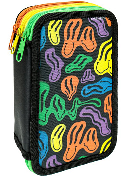 Пенал 3 отд. для мальчика Prof-Press "Кривые смайлики" 190*115 (ткань)