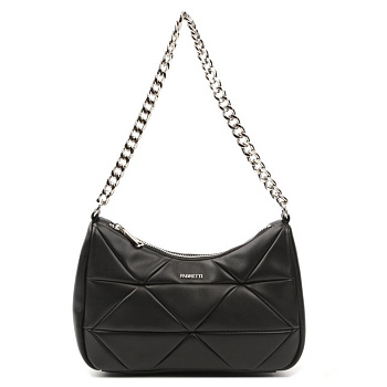 Сумка женская FABRETTI 27х18х10 см, нат. кожа, черный