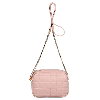 Сумка женская FABRETTI 21х15х7 см, нат. кожа, розовый