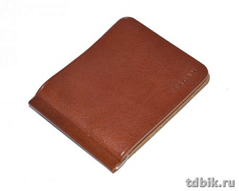 Зажим для денег Tergan 9,5*8,5см, нат. кожа, цвет терракотово-бордовый