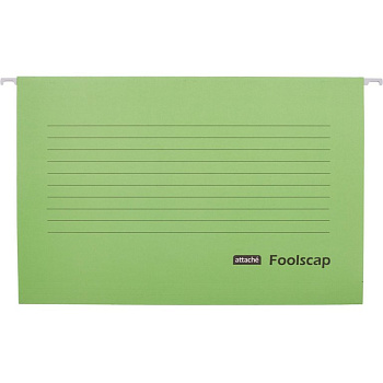 Папка подвесная Attache Foolscap 365x240 мм зеленая (5шт/уп)