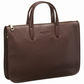 Сумка для документов Dr.Koffer, нат. кожа, коричневая