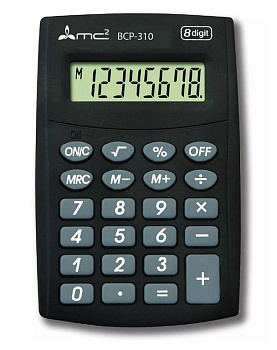 Калькулятор карм. MC2 BCP-310 (8 разр., 87*65*11мм) черный