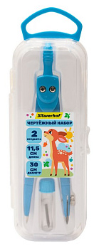 Набор чертежный  2 предмета Silwerhof "Веселые друзья" (циркуль 115 мм + грифели)