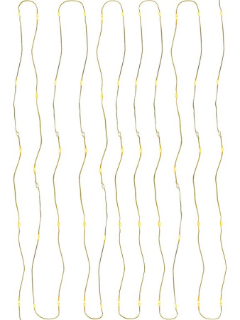 Гирлянда комнатная Нить  "Роса" .10м, 100 теплых ламп, 8 реж., от USB 5V, пульт