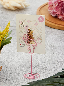 Мемо-клип  "Фламинго" цв. розовый