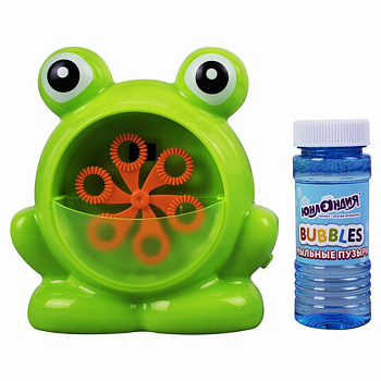 Машинка для мыльных пузырей "Лягушонок" 50 мл ЮНЛАНДИЯ
