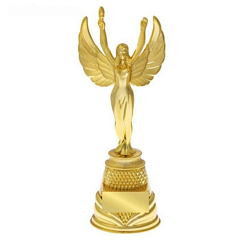 Фигура наградная Ника без надписи 19,5см Командор