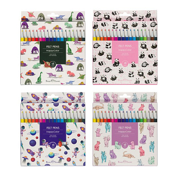 Набор фломастеров 18 цв. Bruno Visconti "HAPPYCOLOR"