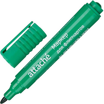 Маркер для флипчарта Attache 2-3мм зеленый круг.