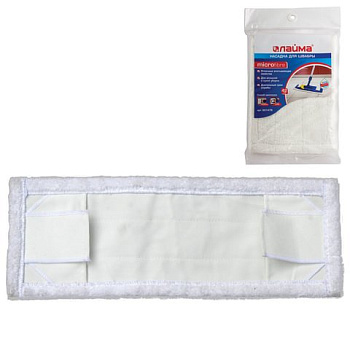 Моп для швабры LAIMA (микрофибра) 44*12 см, уши/карманы