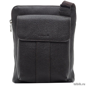 Сумка мужская D.Morelli малая, нат. кожа, с карманом, фл.коричн.