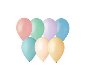 Шар воздушный 12 дюймов (30см)  без рисунка ассорти пастельные "MACARON"