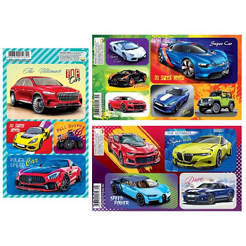 Наклейки 11 х 17 см "Авто" 3 вида