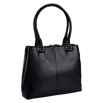 Сумка женская Dr.Koffer 34х27х9см см, нат.кожа черная