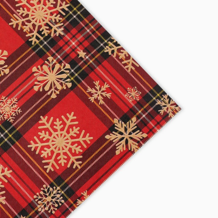 Бумага упаковочная НГ 50*70см крафт в рулоне "Новогодняя"