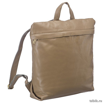 Рюкзак женский Dr.Koffer 32X38X15 см, нат.кожа, бежевый