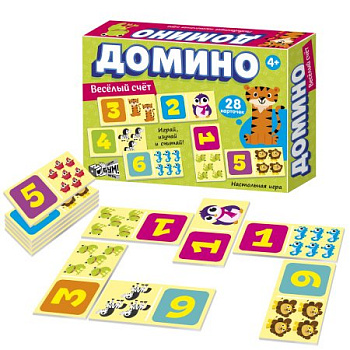 Игра настольная Домино "Веселый счет" Русский стиль