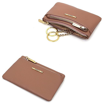 Портмоне FABRETTI женское, нат. кожа, 13,5*9*0,5см,  темно-розовый