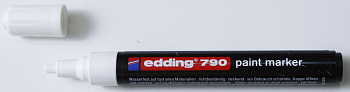 Маркер-краска лаковый  3мм Edding 790 белый (пластик.корпус)