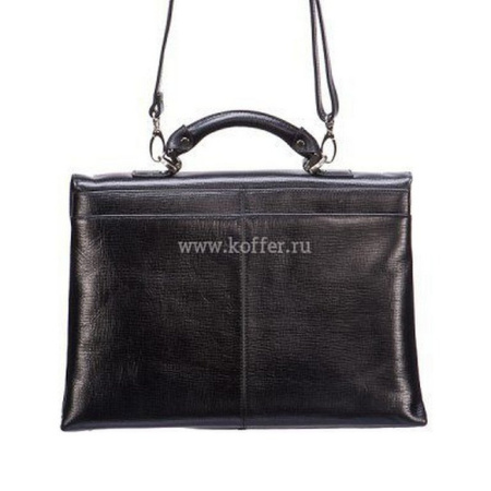 Портфель женский Dr.Koffer 26*38*8 см, нат. кожа, цвет черный