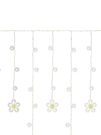 Гирлянда комнатная Бахрома "Звездное небо" 2,5м*1м, 92 теплых ламп, прозрачная нить, 220 В