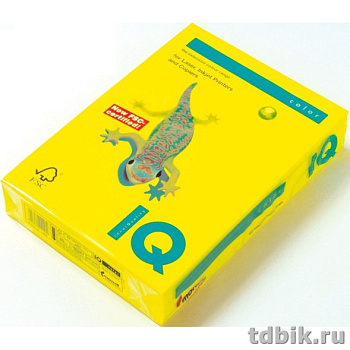 Бумага IQ neon 80 А3, 500 лист/уп, неон жёлтый