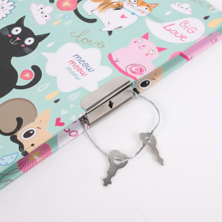 Набор подарочный блокнот и ручка "Милые котики" ассорти