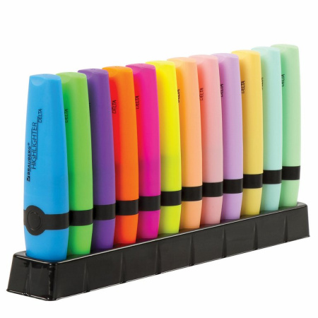 Набор текст-маркеров 12 шт BRAUBERG 1-5 мм ассорти