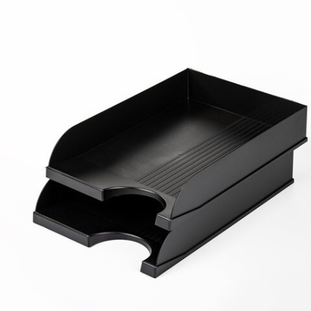 Лоток горизонтальный BRAUBERG Standard черный
