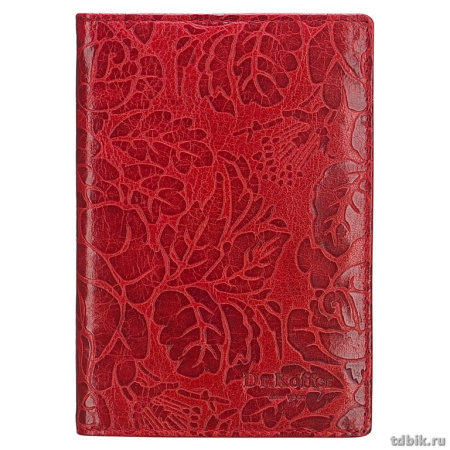 Обложка для паспорта Dr.Koffer нат. кожа, красная