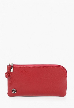 Футляр для ключей  D.Morelli "Модерн" из нат.кожи, на молнии, с RFID-защитой, красный