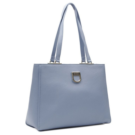 Сумка женская FABRETTI 36*26*14см, нат. кожа, голубой